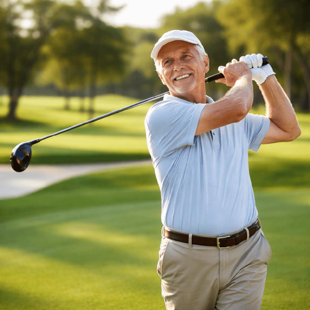 Active senior couple